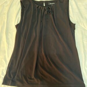 Black smooth sleeveless blouse